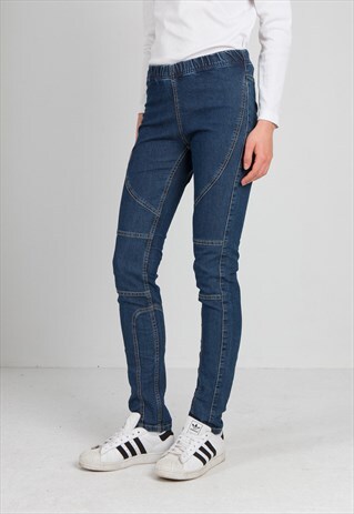 VINTAGE BLUE SKINNY DENIM JEANS