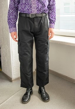 Vintage Y2K Black Cargo Trousers