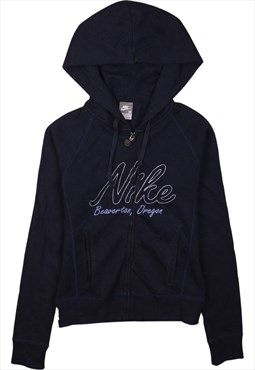 Vintage 90's Nike Hoodie Beaverton Oregon Spellout Navy Blue