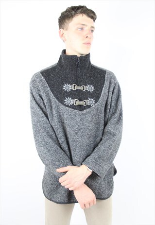 VINTAGE GREY FLEECE JUMPER