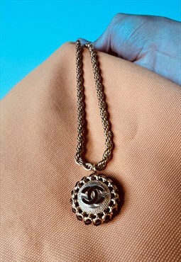 Vintage Chanel 90s Glam Chain Party Reworked Necklace