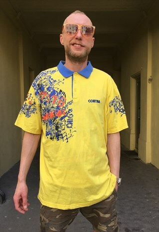 VINTAGE 90' AMAZING CLASSIC OLDSCHOOL YELLOW POLO SHIRT