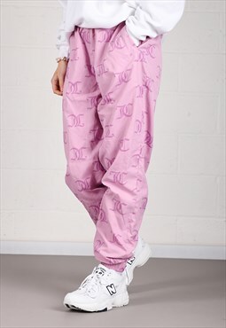 Vintage Juicy Couture Joggers in Pink Y2K Sweatpants Medium
