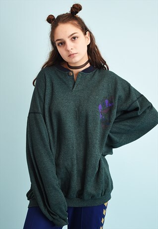 90'S RETRO ATHLEISURE SPORTS OVERSIZED SWEATSHIRT JUMPER