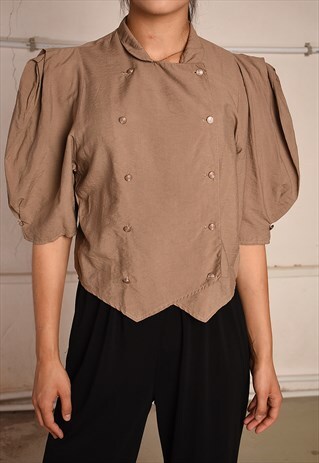 80'S RETRO FESTIVAL PARIS CHIC BLOUSE TOP