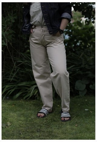 VINTAGE 80'S BEIGE JEANS