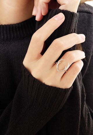 CUTE DEER STERLING SILVER RING