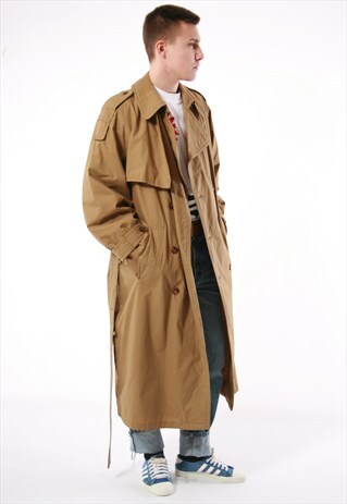 90S VINTAGE VTG RARE PADDED TRENCH COAT OLD OUTDOOR 13858