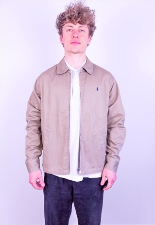 VINTAGE RALPH LAUREN HARRINGTON JACKET IN BEIGE