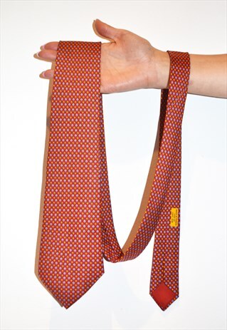 VINTAGE HERMES LUXURY FLORAL SILK TIE