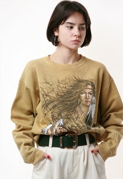 90s USA Eagle Biker Vintage Sweatshirt 17106