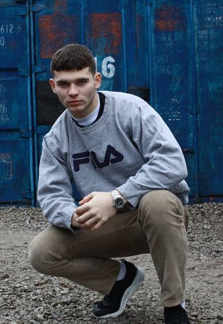 VINTAGE GREY FILA SWEATSHIRT