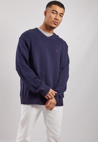 VINTAGE RALPH LAUREN V-NECK JUMPER