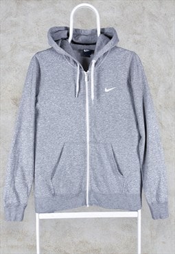 Grey Nike Hoodie Full Zip Women's Medium