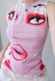 VINTAGE Y2K ANIME GIRL FACE MINI DRESS