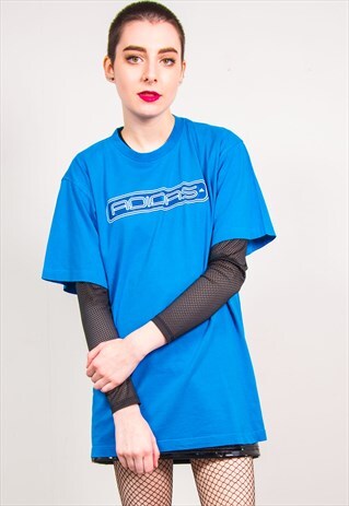 ADIDAS VINTAGE 90'S BLUE SHORT SLEEVE T-SHIRT