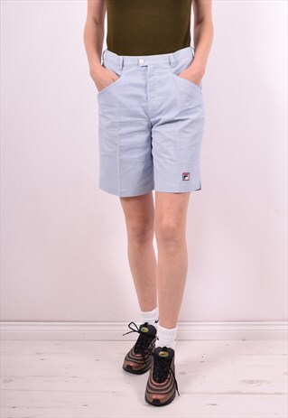 FILA WOMENS VINTAGE SHORTS W28 BLUE 90'S