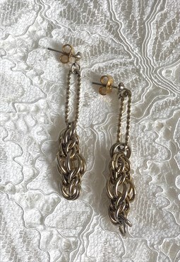 Vintage Tiny Gold Hoop Huggies 