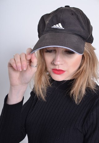 VINTAGE ADIDAS BASEBALL CAP HAT BLACK