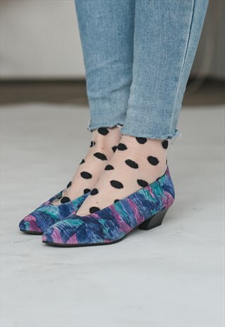 VINTAGE 80S CHIC BLUE HEELS