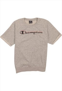 Vintage 90's Champion T Shirt Short Sleeves Spellout Grey