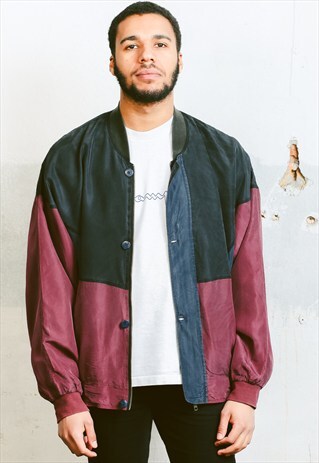 VINTAGE SILK BOMBER JACKET