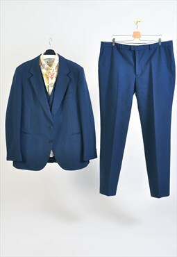 Vintage 90s three part suit in navy