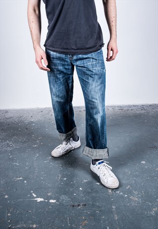VINTAGE BLUE LEVI'S PAINT JEANS