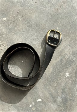 Vintage 00s Grunge Worn Effect Leather Belt