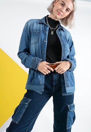 VINTAGE DENIM SHIRT IN BLUE