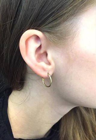ELEGANT HOOP EARRINGS GOLD SMALL