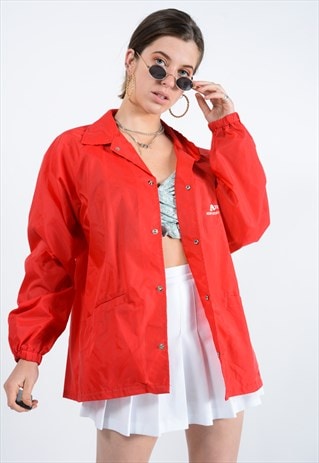 VINTAGE FESTIVAL COACH JACKET IN RED