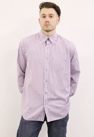 FILA VINTAGE 1990A PURPLE STRIPED SHIRT