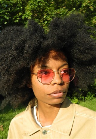 PINK OMBRE VINTAGE STYLE SUNGLASSES