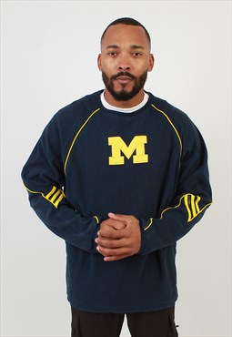 Men's Vintage Adidas Michigan Wolverines Fleece Sweatshirt