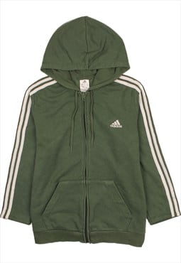 Vintage 90's Adidas Hoodie Sportswear Full Zip Up Green