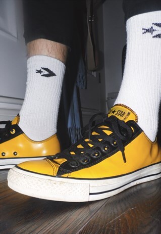 CONVERSE YELLOW BLACK PVC PUMP LOW SIZE 9