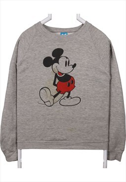 Vintage 90's Disney Sweatshirt Mickey Mouse Crewneck Grey