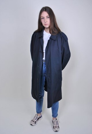 VINTAGE BLUE BELT TRENCH JACKET