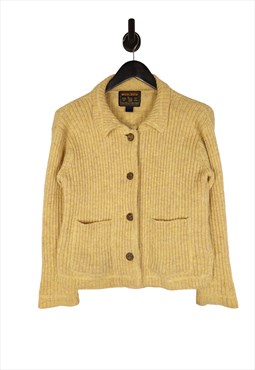 Woolrich Cardigan Size UK 10 In Tan Women's Button Up Wool