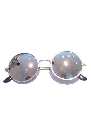  GREY ROUND SUNGLASSES WITH COLORED FRAMES
