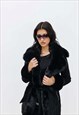 VINTAGE Y2K AFGHAN FAUX FUR COAT 