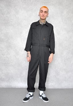 Black Overall Boilersuit Jumpsuit