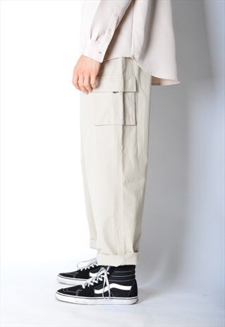 VINTAGE 90S BEIGE CARGO PANTS