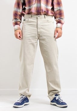 PIERRE CARDIN jeans Vintage beige denim straight leg men