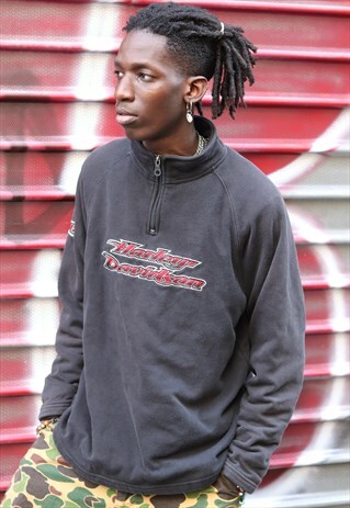 QUARTER ZIP HARLEY DAVIDSON SWEATSHIRT