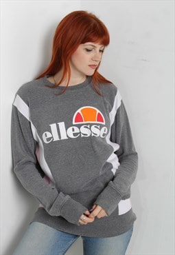 Vintage Ellesse Big Logo Sweatshirt Grey