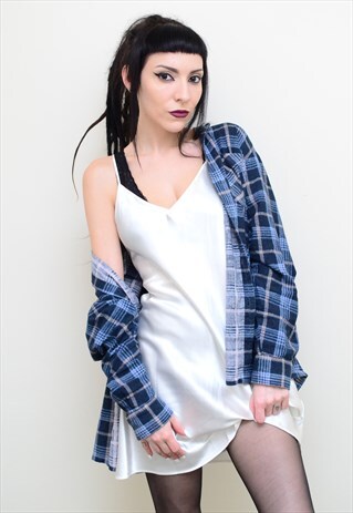 VINTAGE 90'S GRUNGE PORCELAIN SATIN SLIP