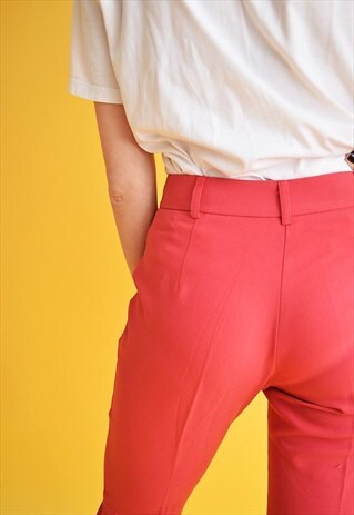 90'S RETRO SMART CLASSY PINK MINIMALIST SHORT TROUSERS