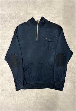 Vintage Polo Ralph Lauren Sweatshirt 1/4 Zip Navy Jumper